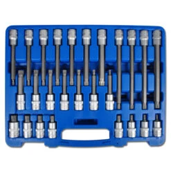 Bit-Einsatz-Sortiment 1/2" - Innenvielzahn - 26-teilig