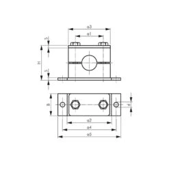 Rohrschelle - Mit Elastomereinsatz Und Deckplatte - Schwere Baureihe 2 Bis 7 - Rohr-Ø 6 Bis 140 Mm - Preis Per Stück