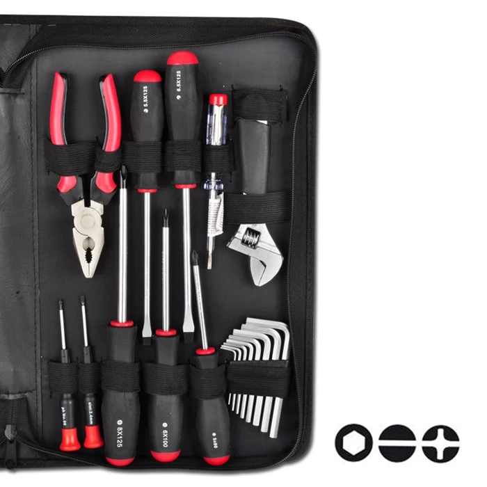 Werkzeugsortiment - 23-teilig - TÜV/GS - In Stoffmappe 3 Werkzeugsortiment - 23-teilig - TÜV/GS - In Stoffmappe