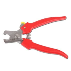 Kabelschere - Edelstahl - Länge 165 Mm - Rote Griffhüllen - Bis 10 Mm Ø