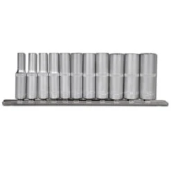 Steckschlüsseleinsatz-Set 1/4" - In ZOLL - Tief - 11-teilig