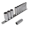 Steckschlüssel-Einsätze Tief - 8 Bis 19 Mm 3/8" 11-teilig