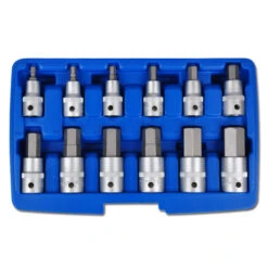 Bit-Einsatz-Set Innen-6-kant - 12-teilig - 1/2"