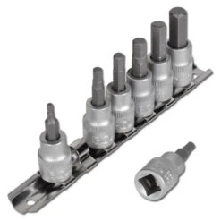 Bit-Einsatz-Set - Innen-6-kant - 7-teilig - 3/8"