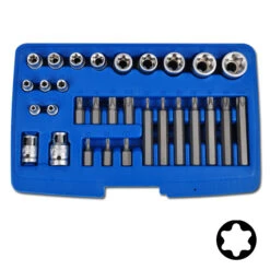 T Und E-Profil Bit -und Steckschlüsselsatz - 30-teilig