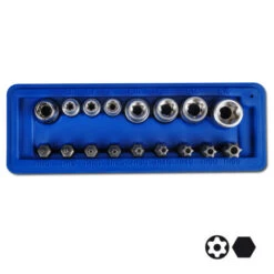 Spezial Bit / Steckschlüssel-Einsatz-Set - 17-teilig