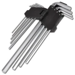 Innensechskant-Winkelschlüssel-Set 9-teilig - Extra Lang Mit Geraden Enden - SW