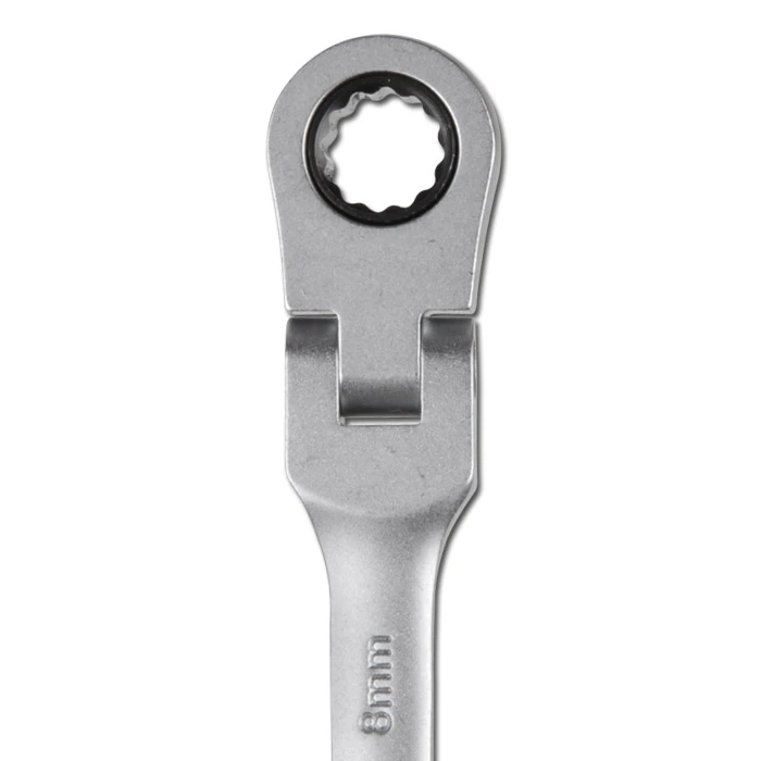 Ratschenring-Maulschlüssel - CV-Stahl - SW 8-19mm - 12-Kant - Abwinkelbar 4 Ratschenring-Maulschlüssel - CV-Stahl - SW 8-19mm - 12-Kant - Abwinkelbar – Bild 2