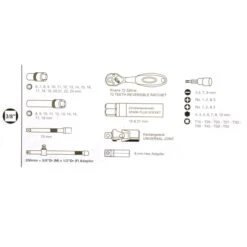 Steckschlüsselsatz 3/8" - 61-teilig - "Super Lock" / Wellenprofil -Outlet ESSKA Store 05 38