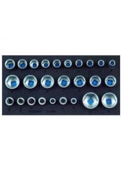 Steckschlüssel-Einsatz-Satz - Antrieb 1/2" - In Check-Tool-Modul - SW 10-32 Mm