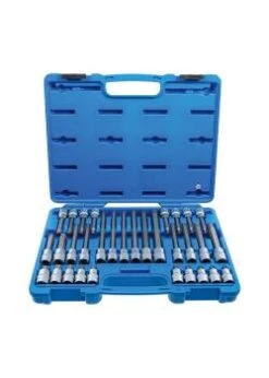 Bit-Einsatz-Satz - Antrieb Innenvierkant 12,5 Mm (1/2") - TP-Profil (für Torx Plus) TP20 Bis TP70 - 32-tlg.