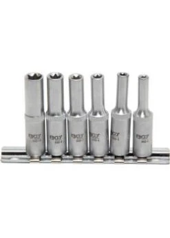 Steckschlüssel-Einsätze - Tiefe Ausführung - Antrieb 1/4" - E4 Bis E10 - 6-tlg.