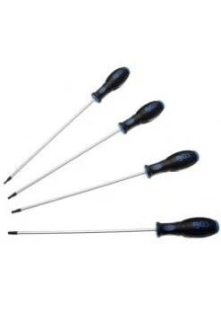 Schraubendreher-Satz - T15 Bis T20 - Lange Ausführung - 4-tlg. - CRO-MO-Stahl