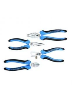 Zangen-Satz 4-teilig - Praktische Satzzusammenstellung - 2-Komponenten-Griffhüllen