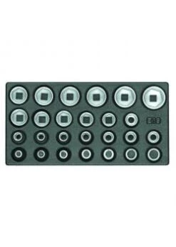 Steckschlüsseleinsatz-Set - Antrieb 1/2" 6-kant - In 1/3 ES-Modul - Gewicht 2,956 Kg