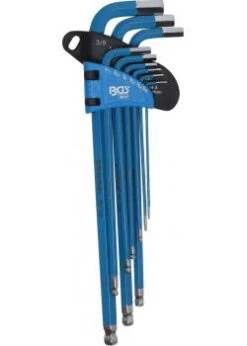 Winkelschlüssel-Satz - Innen-6-kant - Extra Lang - In Zoll Größe - 9-tlg.