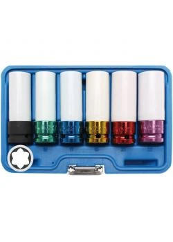 Kraft-Schon-Einsatz-Set - 1/2 " Antrieb - 15 Bis 22 Mm - CRO-MO-Stahl - 6-tlg. 3 Kraft-Schon-Einsatz-Set - 1/2 " Antrieb - 15 Bis 22 Mm - CRO-MO-Stahl - 6-tlg.