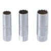 Zündkerzen-Einsatz-Satz Zwölfkant - 3-teilig - Antrieb Innenvierkant 10 Mm (3/8 ") - Schlüsselweite 14 - 16 - 18 Mm