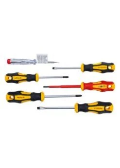 VDE-Elektriker- / Schraubendreher-Satz - Schlitz / Kreuzschlitz - 6-teilig