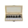 HW-Abrundfräsersatz, Mit Anlaufkugellager, 6-telig, Im Holzkasten