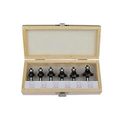 HW-Abrundfräsersatz, Mit Anlaufkugellager, 6-telig, Im Holzkasten 3 HW-Abrundfräsersatz, Mit Anlaufkugellager, 6-telig, Im Holzkasten