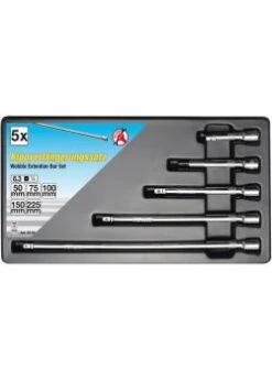 Kippverlängerungs-Satz - Antrieb 6,3 Mm (1/4") - 50 Bis 225 Mm - 5-tlg.