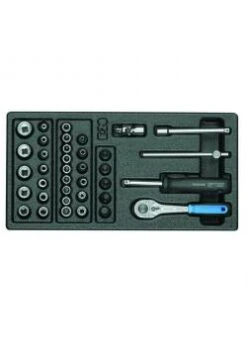 Steckschlüsseleinsatz-Set - Antrieb 1/4" 6-kant - In 1/3 ES-Modul - Gewicht 2,956 Kg