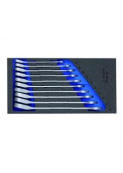 Maulschlüssel-Satz - Mit Ringratsche - In Check-Tool-Modul - SW 8-19mm