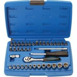 Steckschlüsselsatz 1/4" - "Gearlock" - 39-teilig - Chrom-Vanadium-Stahl