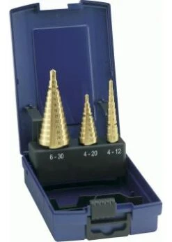 Stufenbohrer-Satz - Bohrbereich 4-30 Mm - TiN-beschichtet - Universal - Gerade G