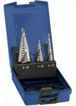 Stufenbohrer-Satz - Bohrbereich 4-30 Mm - Blank - Universal - Spiralgenu