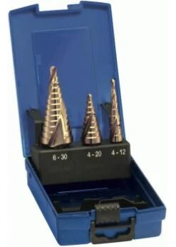 Stufenbohrer-Satz - Bohrbereich 4-30 Mm - TiN-beschichtet - Universal - Spiralge