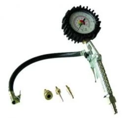 Reifenfüller - Mit Manometer - Adapterset