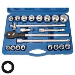 Steckschlüsselsatz 3/4" - 21-teilig - Aus Chrom-Vanadium-Stahl