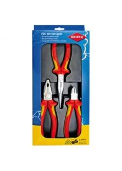 Zangen Elektro-Paket - VDE-geprüft - Verchromt - Mit Mehrkomponenten-Hüllen
