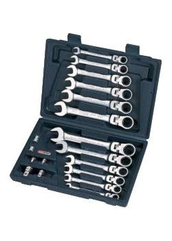 Gelenk-Ratschenschl.-Stz.18-tlg.m.Verriegelung KS 3 Gelenk-Ratschenschl.-Stz.18-tlg.m.Verriegelung KS