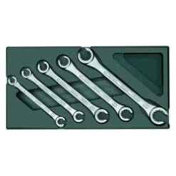 Doppelringschlüssel-Satz - Offene Ausführung - In 1/3 ES-Modul - SW 8x10-17x19 Mm