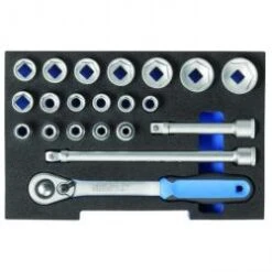 Steckschlüssel-Satz - Antrieb 1/2" - In 1/2 L-BOXX Modul - CV-Stahl