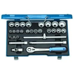 Steckschlüssel-Satz - Antrieb 1/2" - 28-teilig -12-kant UD-Profil - 10 Bis 36 Mm