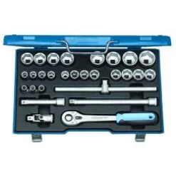 Steckschlüssel-Satz - Antrieb 1/2" - 28-teilig - 6-kant UD-Profil - 10 Bis 36 Mm