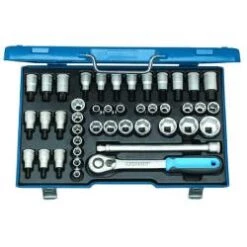 Steckschlüssel-Satz - Antrieb 1/2″ - 42-teilig - Innen- / Außen-TORX® Schrauben / Innensechskantschrauben