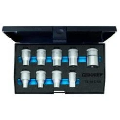 Steckschlüssel-Satz - Antrieb 1/2″ - 9-teilig - Außen-TORX®-Schrauben - E10 Bis E24