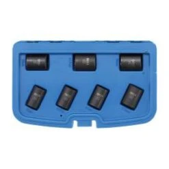 Spiral-Profil-Steckschlüssel-Satz / Schraubenausdreher - 7-teilig - Antrieb Innenvierkant 12,5 Mm (1/2") - SW 17 Bis 26 Mm