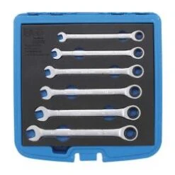 Ratschenring-Maulschlüssel-Satz - 6-teilig - Chrom-Vanadium-Stahl - SW 8 Bis 13 Mm