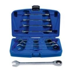 Ratschenring-Maulschlüssel-Satz - 8-teilig - Chrom-Vanadium-Stahl - SW 8 Bis 19 Mm