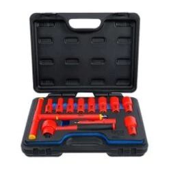 VDE-Steckschlüssel-Satz - Antrieb Innenvierkant 10 Mm (3/8") - Schlüsselweite 7 Bis 22 Mm - 12-tlg.