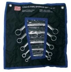 Starter - Und Blockschlüssel Satz - 5-tlg - 8x11-21x22mm - In Tetron-Rolltasche