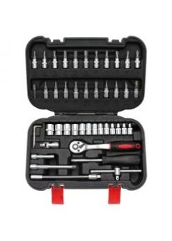 Steckschlüsselsatz - Antrieb 1/4" - 46-teilig- Chrom-Vanadium-Stahl