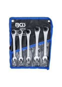 Ratschenring-Maulschlüssel-Satz - Offene Ausführung - Schlüsselweite 8 Bis 17 Mm - 5 Oder 9-tlg.