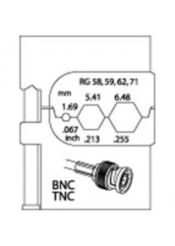 Modul-Einsatz - Für Koax-Verbinder - RG 58-59-62-71